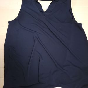 Sleeveless draping blouse